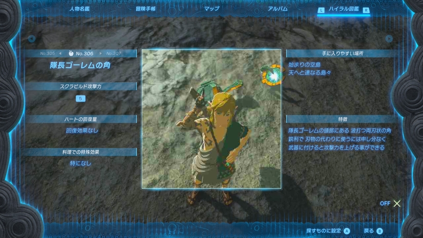 隊長ゴーレムの角