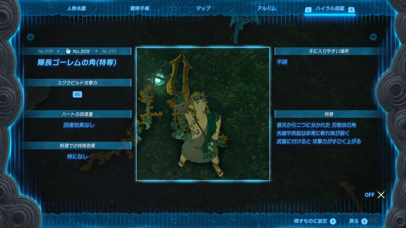 隊長ゴーレムの角(特等)